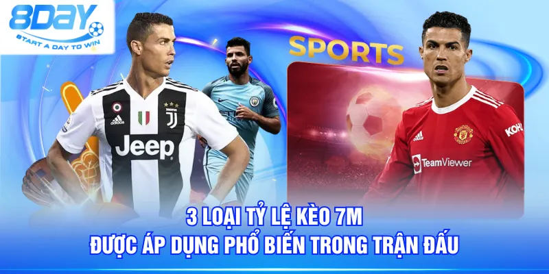3 loại tỷ lệ kèo 7M được áp dụng phổ biến trong trận đấu