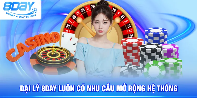 Đại lý 8DAY luôn có nhu cầu mở rộng hệ thống